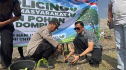 WAKAPOLRES DOMPU PIMPIN KEGIATAN GREEN POLICING, 200 BIBIT POHON DITANAM DI AREA POLSEK DOMPU